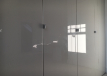 High gloss fitted wardrobe doors