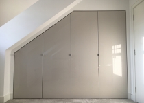 Bespoke wardrobe with high gloss doors